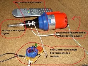 Фен для пайки мікросхем інструкція з виготовлення своїми руками (пайки) Фен для пайки мікросхем інструкція з виготовлення своїми руками