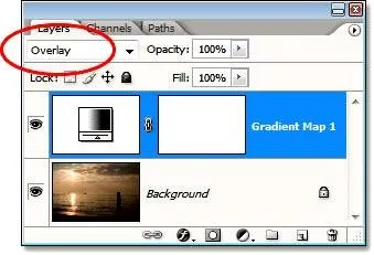 Інструмент карта градієнта (gradient map) в фотошопі