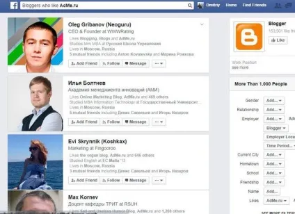 Як використовувати соціальний пошук facebook в маркетингу (блогерів яких підписані) Як використовувати соціальний пошук facebook в маркетингу