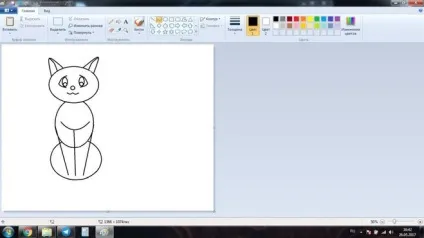 Як намалювати кота, кішку, кошеня в paint