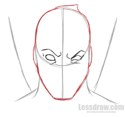 Як намалювати Дедпула олівцем, lessdraw