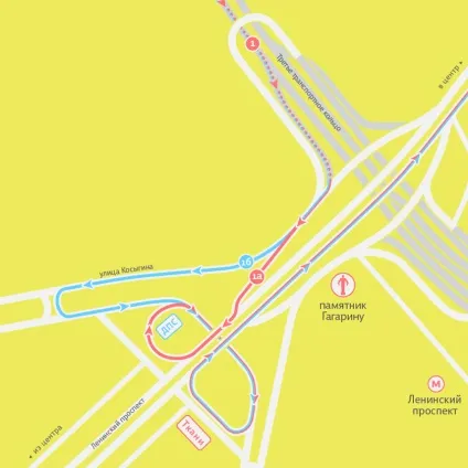 Як проїхати чотири московські розв'язки (перший виїзд направо) Як проїхати чотири московські розв'язки