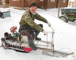 Як зробити снігохід з велосипеда