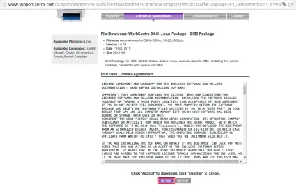 Як встановити драйвер БФП xerox workcentre 3045b в linux (workcentre) Як встановити драйвер БФП xerox workcentre 3045b в linux