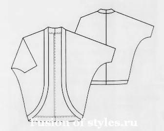 Платье кажан, злиття стилів (кардиган своїми руками) Платье кажан, злиття стилів