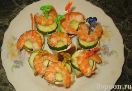 Канапе рецепти з фото для фуршету - 8 ложок (червоною рибою шпажках) Канапе рецепти з фото для фуршету - 8 ложок