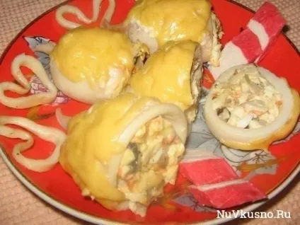 Кальмари, фаршировані грибами і сиром (грибами) Кальмари, фаршировані грибами і сиром