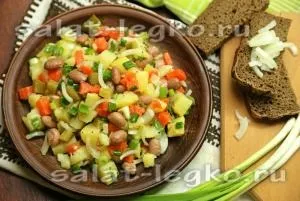Картопляний салат з квасолею (рецепт) Картопляний салат з квасолею