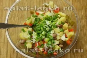 Картопляний салат з квасолею (салат) Картопляний салат з квасолею