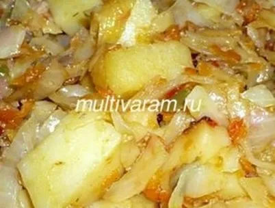 Картопля з капустою в мультиварці (картопля) Картопля з капустою в мультиварці