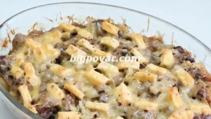 Картопля з печінкою в духовці покроковий рецепт приготування з фото і поясненнями