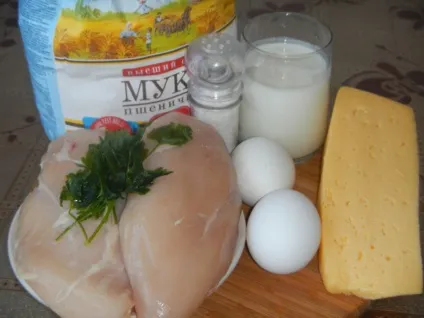 Кефірів оладки з курки, з сиром і зеленню - як приготувати млинці з курки з твердим сиром, (сиром) Кефірів оладки з курки, з сиром і зеленню - як приготувати млинці з курки з твердим сиром,