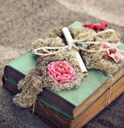 Книга як підставка для обручок (кілець) Книга як підставка для обручок