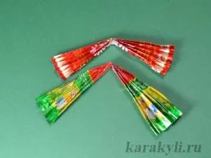 Конфетная фея - виріб з фантиків, каракулі (новорічна саморобка) Конфетная фея - виріб з фантиків, каракулі