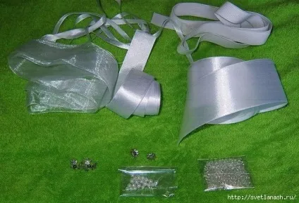 Комплект весільних підв'язок нареченої своїми руками (атласної стрічки шириною лицьової) Комплект весільних підв'язок нареченої своїми руками
