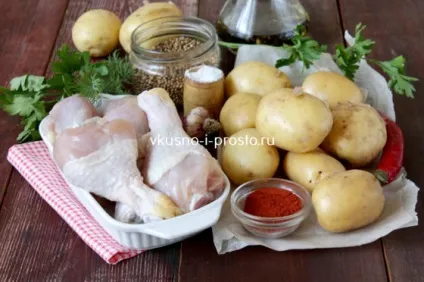 Курка, запечена з молодою картоплею (запечена) Курка, запечена з молодою картоплею