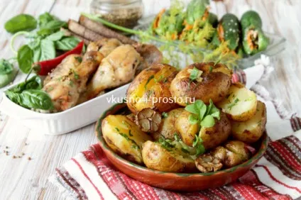 Курка, запечена з молодою картоплею (запечена) Курка, запечена з молодою картоплею