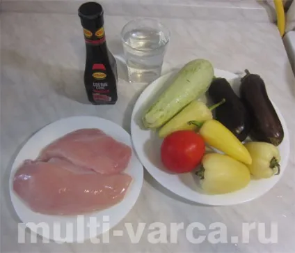 Курка з овочами в мультиварці в соєвому соусі (мультиварці) Курка з овочами в мультиварці в соєвому соусі