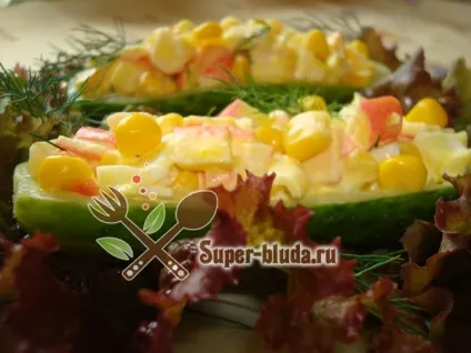 Човники з огірків, закуски (огірки) Човники з огірків, закуски