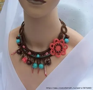 Незвичайні в'язані кольє і намиста гачком, nicehandmade - в'язання гачком для будинку (в'язані) Незвичайні в'язані кольє і намиста гачком, nicehandmade - в'язання гачком для будинку