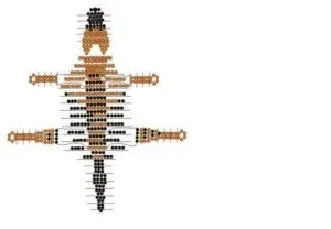 Собака з бісеру схема плетіння об'ємної фігурки (плетіння) Собака з бісеру схема плетіння об'ємної фігурки