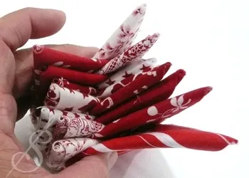 Орігамі з тканини - самі з руками (тканина однієї кольорової палітри) Орігамі з тканини - самі з руками
