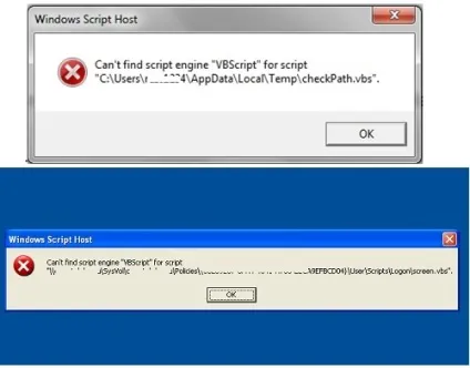 Помилка can not find script engine vbscript for script, windows для системних адміністраторів