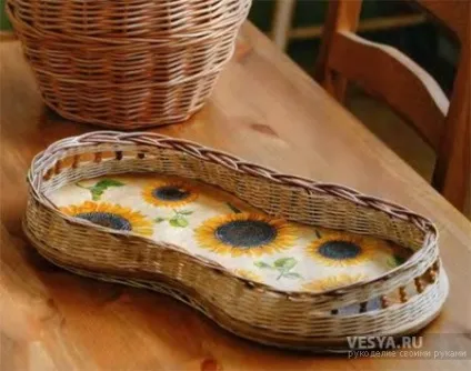 Піднос плетений з ротанга своїми руками