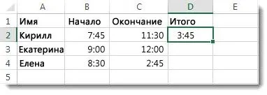 Покрокова інструкція як в excel порахувати час