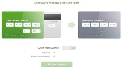 Поповнити банківську карту через банківську карту (вписавши одноразовий отриманого відповідне) Поповнити банківську карту через банківську карту
