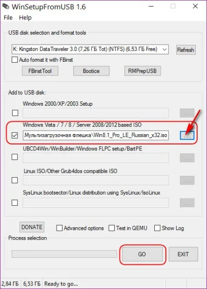 Створення Мультізагрузочний флешки за допомогою програми winsetupfromusb, білі віконця (winsetupfromusb) Створення Мультізагрузочний флешки за допомогою програми winsetupfromusb, білі віконця