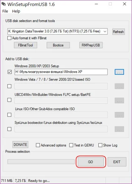 Створення Мультізагрузочний флешки за допомогою програми winsetupfromusb, білі віконця (winsetupfromusb) Створення Мультізагрузочний флешки за допомогою програми winsetupfromusb, білі віконця