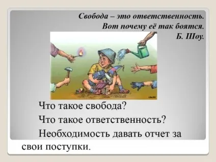 Презентація «свобода і відповідальність» (людина несе відповідальність) Презентація «свобода і відповідальність»