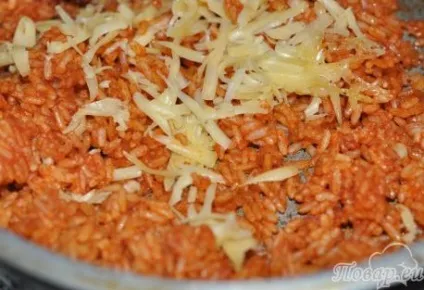 Рецепт - рис з томатом і сиром