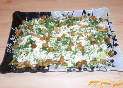 Рецепт грибного салату копчена курка, солоні гриби, мариновані опеньки (солоні) Рецепт грибного салату копчена курка, солоні гриби, мариновані опеньки