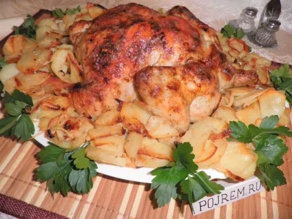 Рецепт курки з картоплею в духовці - покроковий рецепт з фото як приготувати