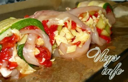 Рулетики з кабачків з куркою рецепт з фото (курка) Рулетики з кабачків з куркою рецепт з фото