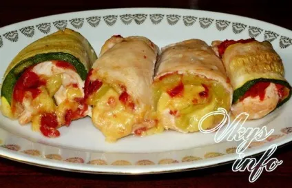Рулетики з кабачків з куркою рецепт з фото (куркою) Рулетики з кабачків з куркою рецепт з фото