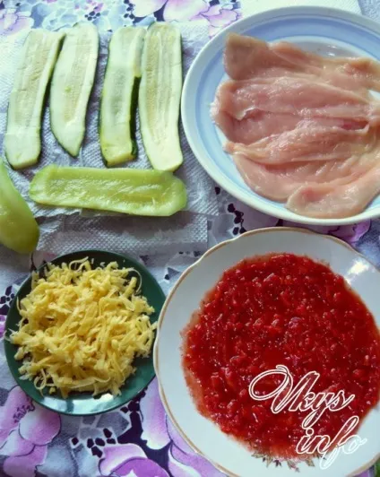 Рулетики з кабачків з куркою рецепт з фото (кабачків) Рулетики з кабачків з куркою рецепт з фото