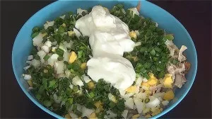 Салат з дайкона з куркою, домашні рецепти (салат з дайкона з яйцем) Салат з дайкона з куркою, домашні рецепти
