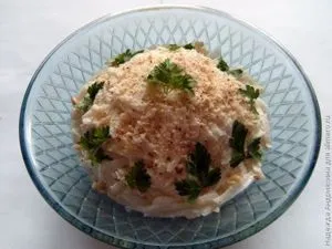 Салат з дайкона з куркою і сиром (салат з дайкона з куркою і сиром) Салат з дайкона з куркою і сиром