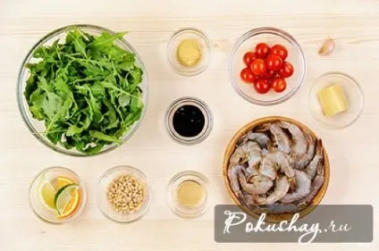 Салат з креветками і помідорами чері - рецепт з фото (оливкова) Салат з креветками і помідорами чері - рецепт з фото