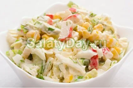 Салат з пекінською капустою і кукурудзою - просте і легке блюдо рецепт з фото і відео (салат) Салат з пекінською капустою і кукурудзою - просте і легке блюдо рецепт з фото і відео
