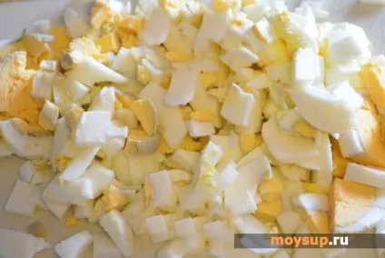 Салат з курки, грибів і яєць «осінній» (приготування салату куркою) Салат з курки, грибів і яєць «осінній»