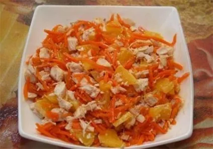 Салат з апельсинами і куркою з деякими варіаціями (апельсинами) Салат з апельсинами і куркою з деякими варіаціями
