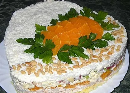 Салат з апельсинами і куркою з деякими варіаціями (куркою) Салат з апельсинами і куркою з деякими варіаціями