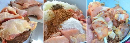 Шашлик з курячих стегенець (рецепт шашлику) Шашлик з курячих стегенець