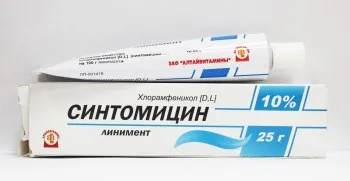 Синтоміцинова мазь від прищів від плям і рубців (рубців) Синтоміцинова мазь від прищів від плям і рубців