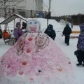 Снігові фігури на нашій ділянці
