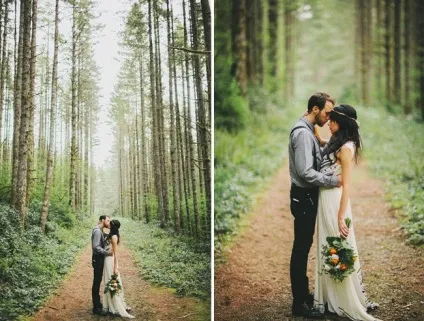 Весільна фотосесія в лісі